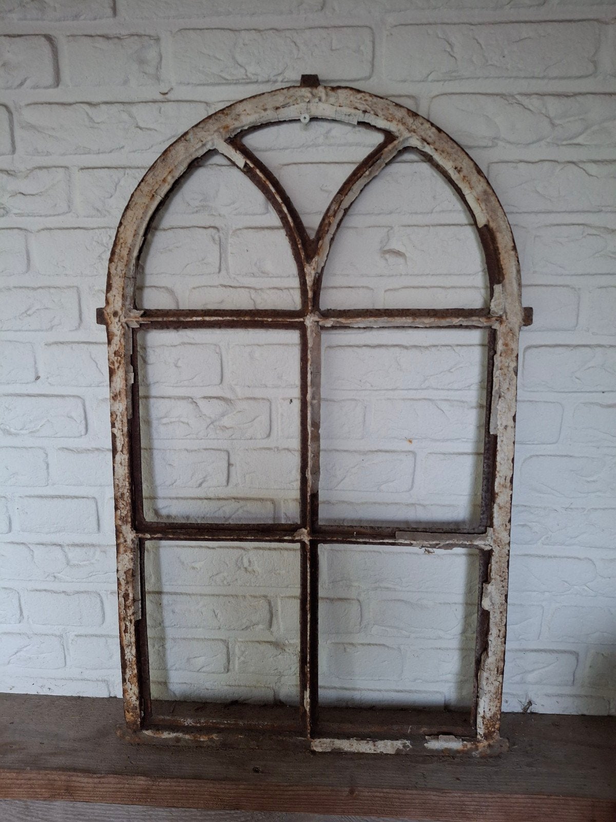 Authentiek ijzeren raamkozijn uit oude boerderij, Ophalen of Verzenden, Minder dan 80 cm, Minder dan 80 cm