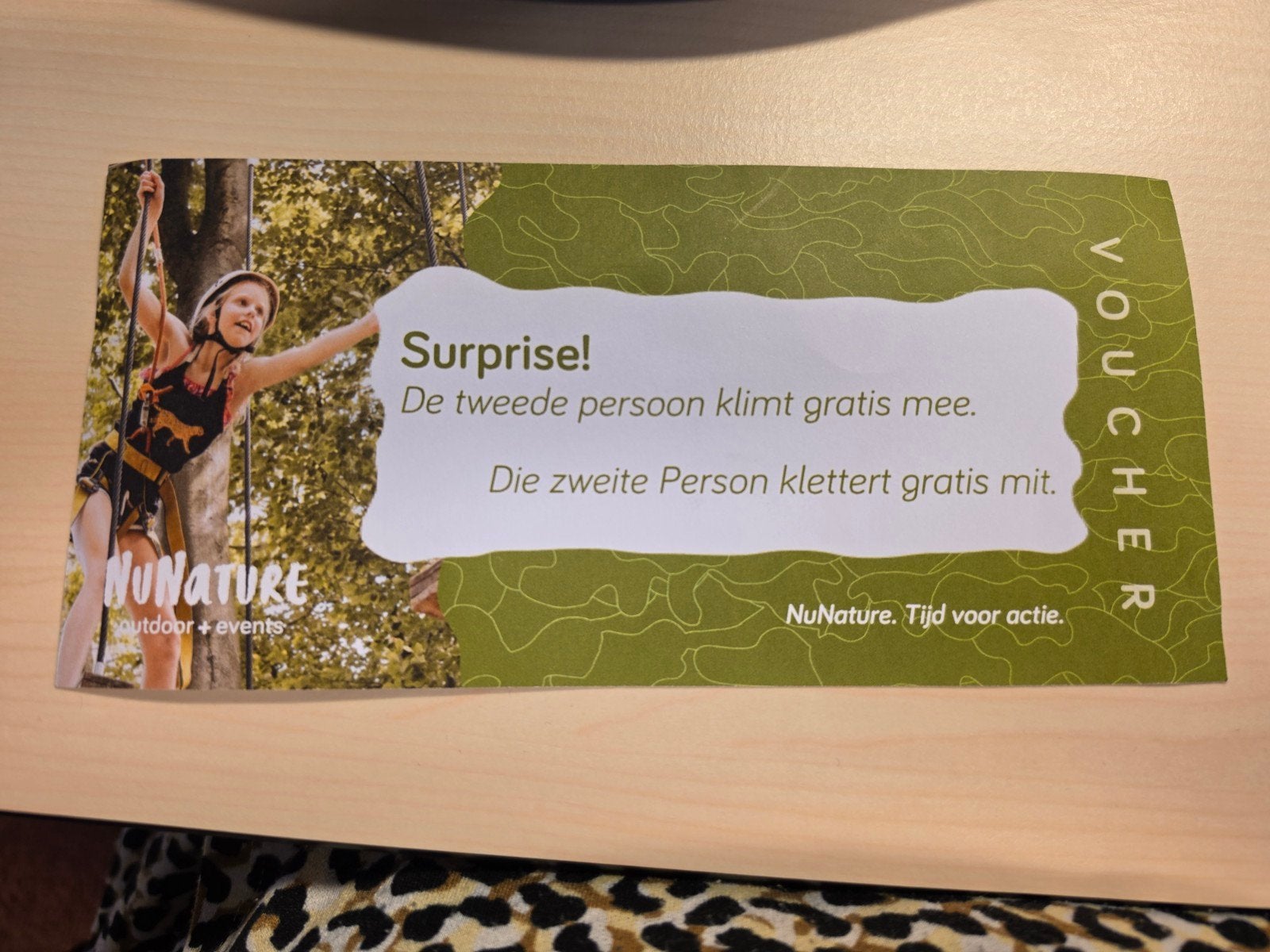 Nunature Ommen 2e p. gratis klimmen, Tickets en Kaartjes, Twee personen, Kortingsbon