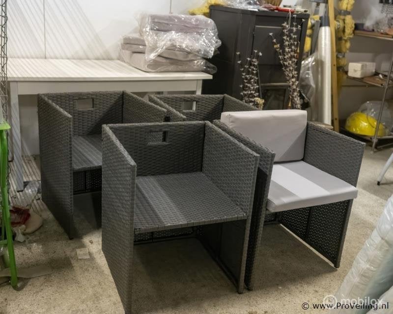 Online Veiling: Wicker tuinstoelen - 4 stuks, Tuin en Terras, Nieuw