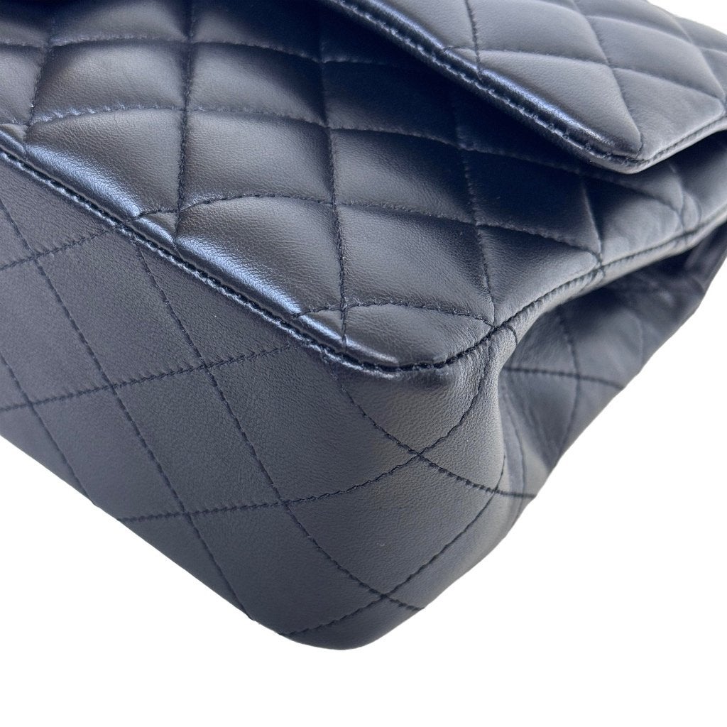 Chanel classic double flap zwart goud hardware handtas ghw image 8