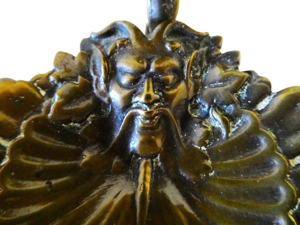 Satan figuur met luciferdooshouder met asbak, Ophalen of Verzenden, Brons