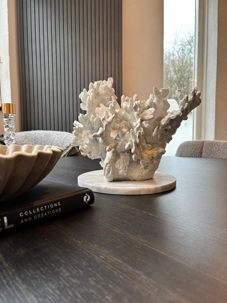 XL faux koraal wit / beige decoratie ornament tafel decor, Huis en Inrichting, Woonaccessoires | Overige, Zo goed als nieuw, Ophalen of Verzenden