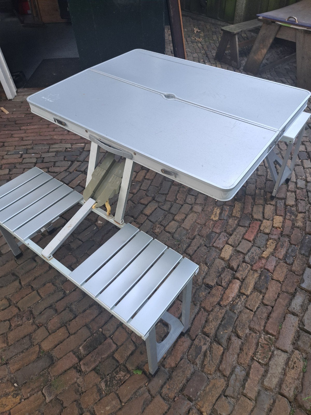 Opvouwbare picknicktafel met bankjes - Bo-Camp, Ophalen