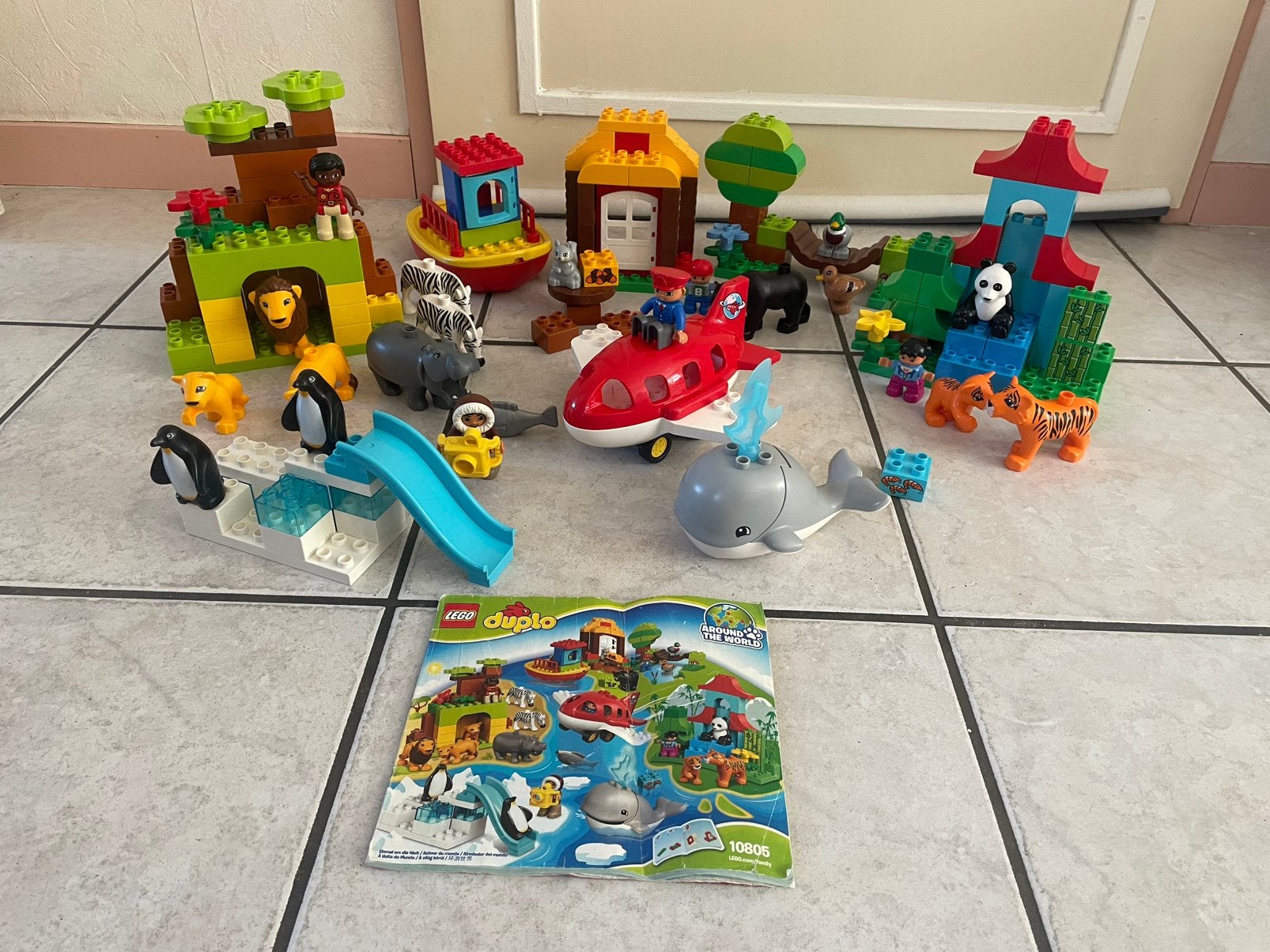 Duplo 10805 Ronde de Wereld+instructieboekje, Ophalen of Verzenden, Zo goed als nieuw, Compleet, Duplo