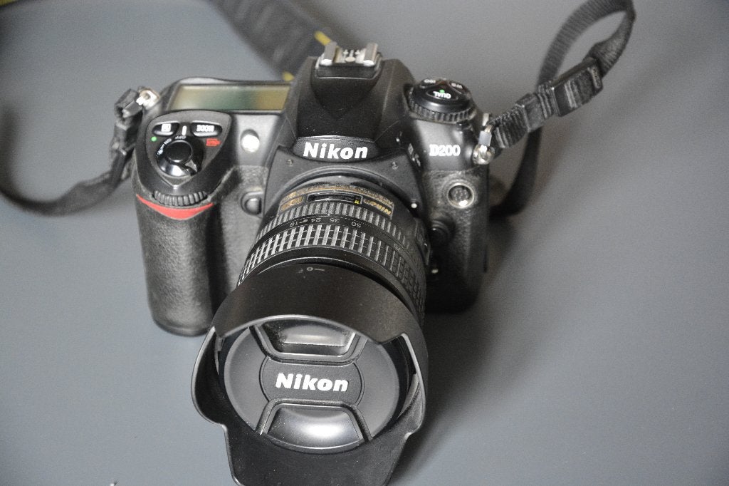 Nikon camera D200 +Nikon lens 18-70 3.5 - 4.5 G ED, Ophalen, Gebruikt, Autofocus, Nikon