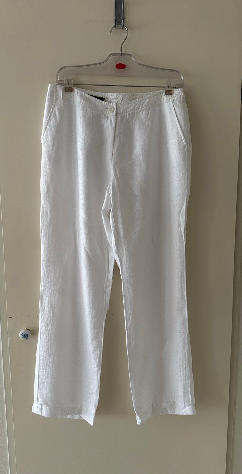 Adagio Dames witte linnen broek maat 42, Wit, Maat 42/44 (L), Ophalen of Verzenden, Zo goed als nieuw