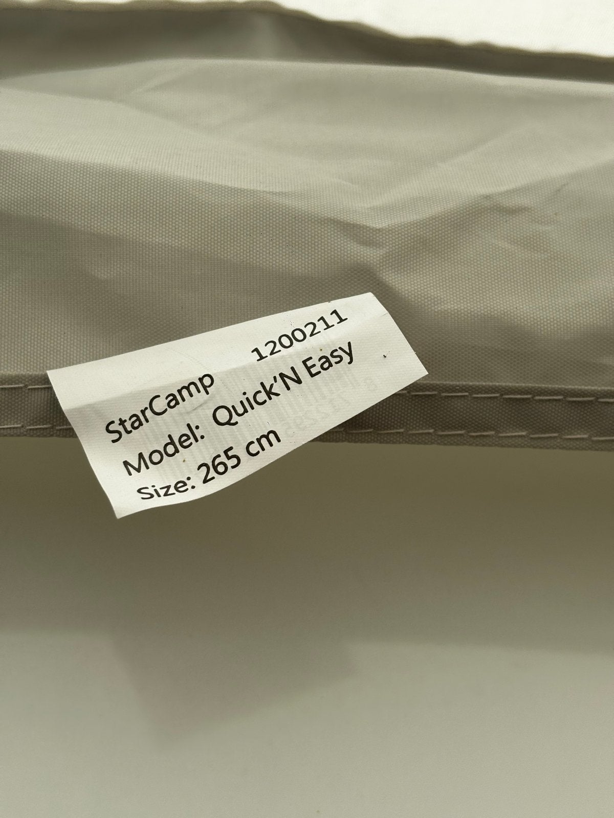 StarCamp Quick'N Easy Luifel Voortent - 265 cm, Ophalen, Zo goed als nieuw, Polyester, Starcamp