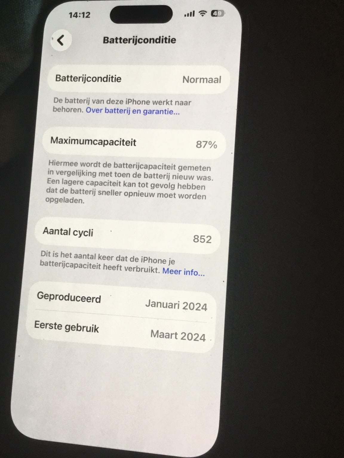 iPhone 15 Pro 128 gb Zo goed als nieuw, Ophalen, 128 GB, Zwart, Zo goed als nieuw