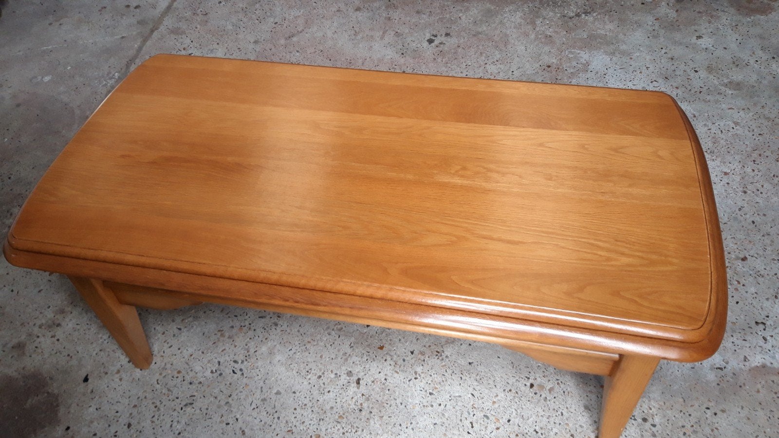 Blank eiken patinee salontafel, Huis en Inrichting, Ophalen, Gebruikt, 100 tot 150 cm, Klassiek