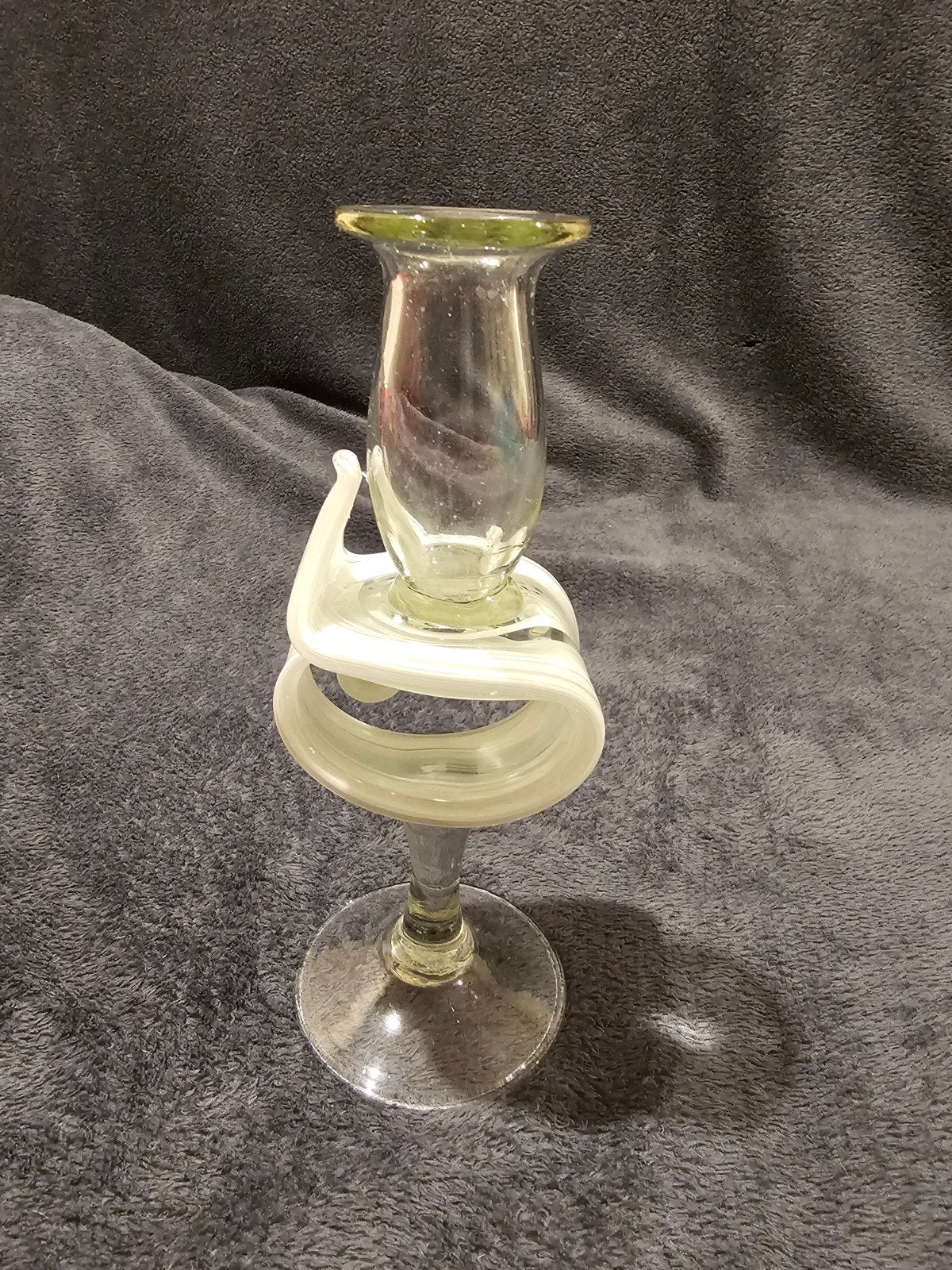 vintage glazen kandelaar ( murano ?), Antiek en Kunst, Antiek | Glas en Kristal, Ophalen of Verzenden