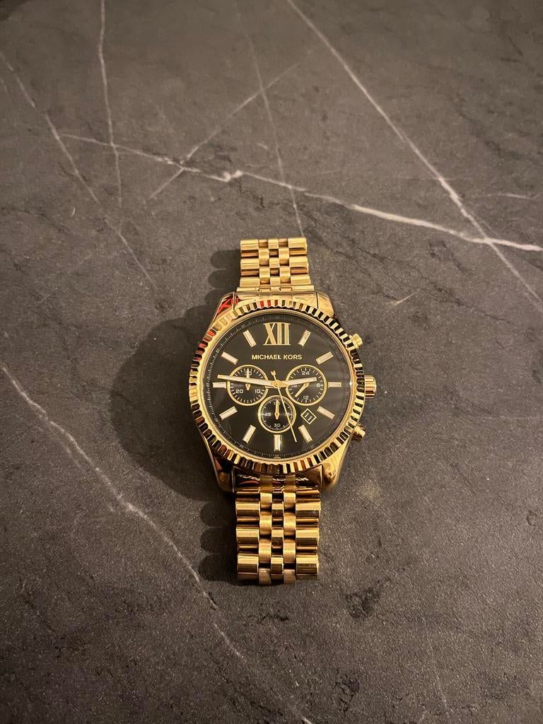 Gouden Michael Kors herenhorloge, Overige merken, Staal, Staal, Polshorloge