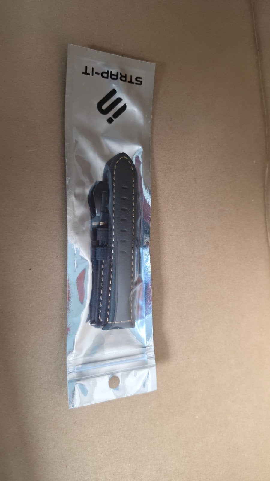 Strap-it Horlogebandje 22mm - Nieuw, Ophalen of Verzenden, Nieuw, Zwart, Strap-it