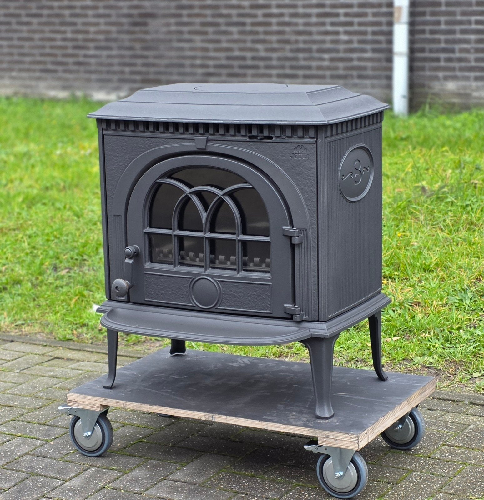 Houtkachel Jotul F8TD, Houtkachel, Ophalen of Verzenden, Zo goed als nieuw, Vrijstaand