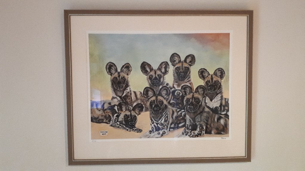 Afrikaanse wilde honden, Ophalen, Papier/karton, Gelimiteerde oplage, Dieren