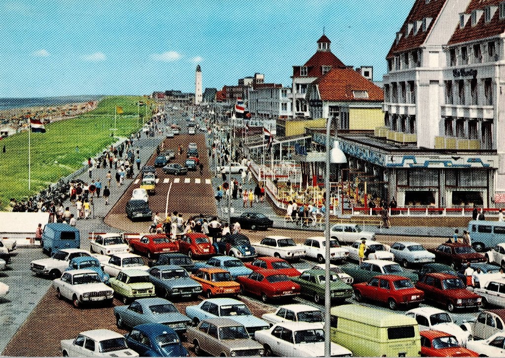 Noordwijk aan Zee – Wilhelminaboulevard. Gelopen Elst 1972, Ophalen of Verzenden, 1960 tot 1980, Gelopen, Zuid-Holland