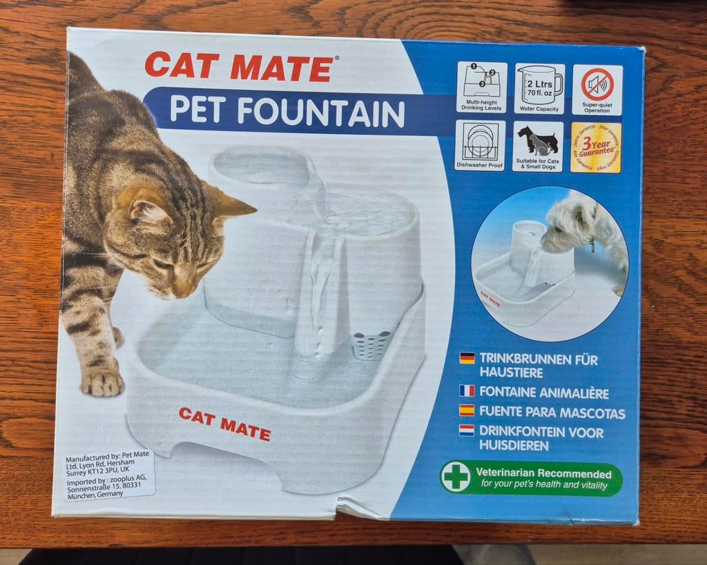 Cat mate huisdieren fontein, werkt perfect., Ophalen of Verzenden, Zo goed als nieuw