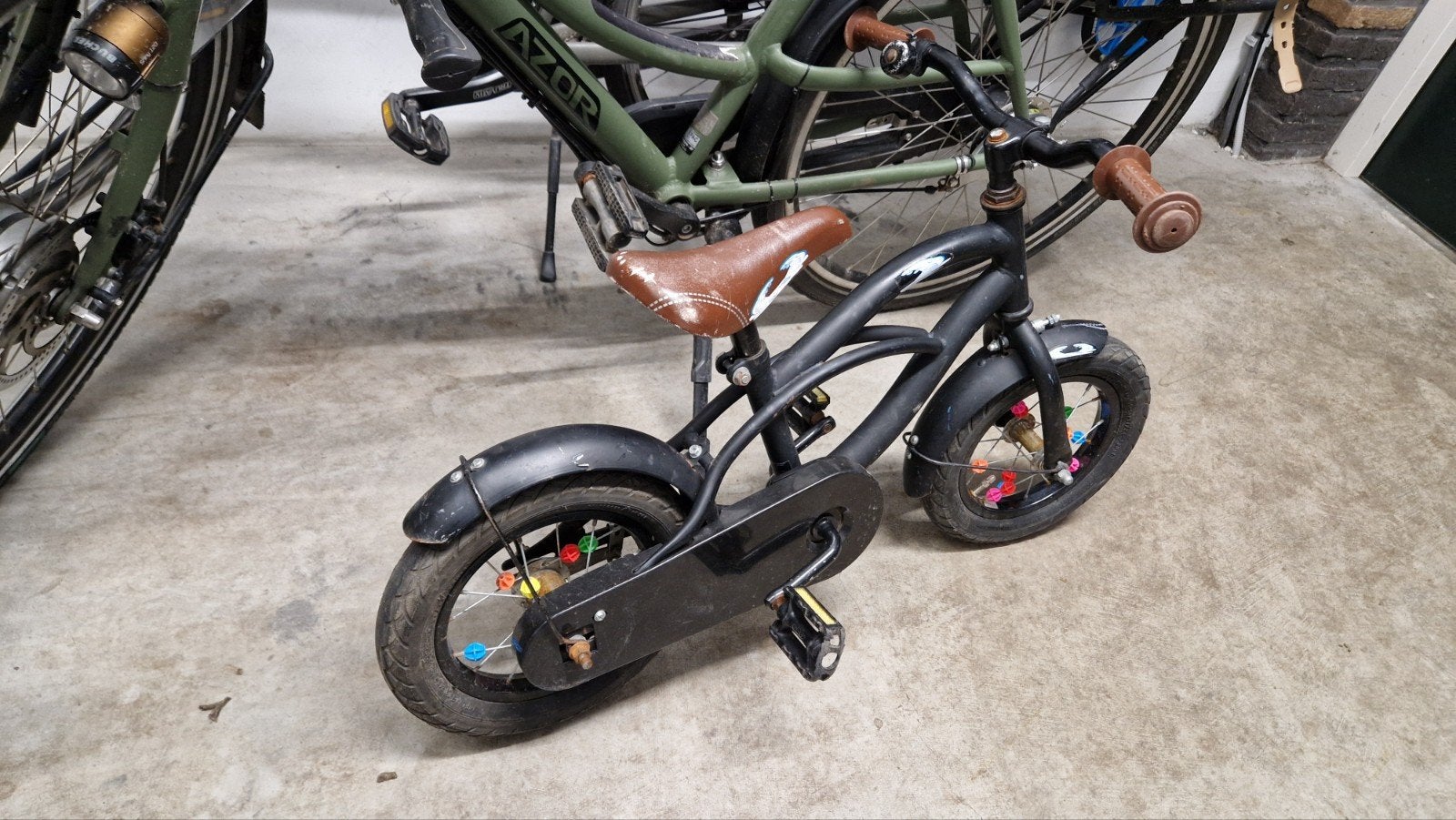 Gratis af te halen: kinderfietsje om het te leren, Fietsen en Brommers, Ophalen, Gebruikt, Terugtraprem, Minder dan 16 inch