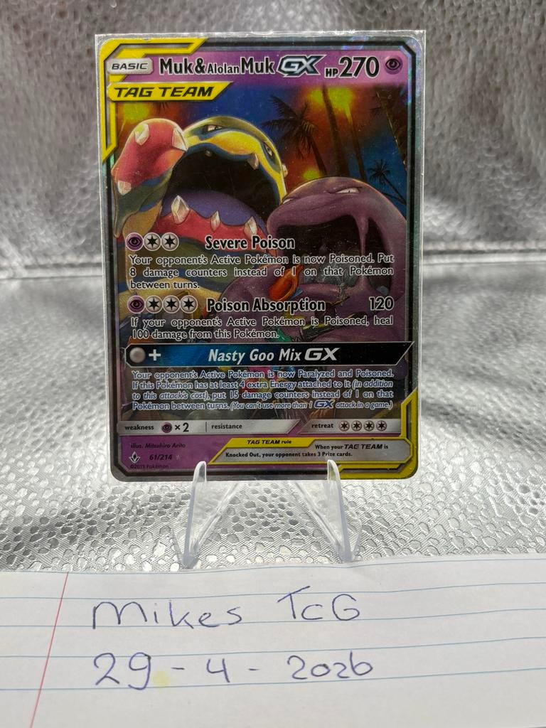 Muk & Alolan Muk GX (UNB 61) Unbroken Bonds - Singles (Good), Ophalen of Verzenden, Gebruikt, Losse kaart