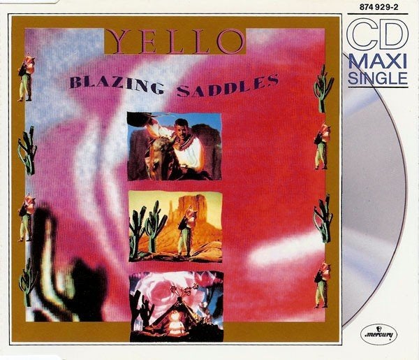 YELLO CD SINGLE BLAZING SADDLES + RHYTHM DIVINE SHIRLEY, Ophalen of Verzenden, Zo goed als nieuw, Pop