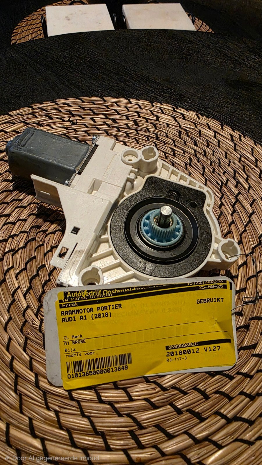 Audi A1 Raammotor Portier Rechts Voor 8XA 8XF (2011-2018), Ophalen of Verzenden, Gebruikt, Audi