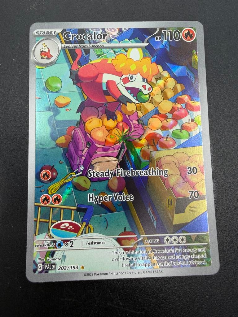 Crocalor 202/193 - Scarlet & Violet Pokémon Kaart, Ophalen of Verzenden, Zo goed als nieuw, Losse kaart