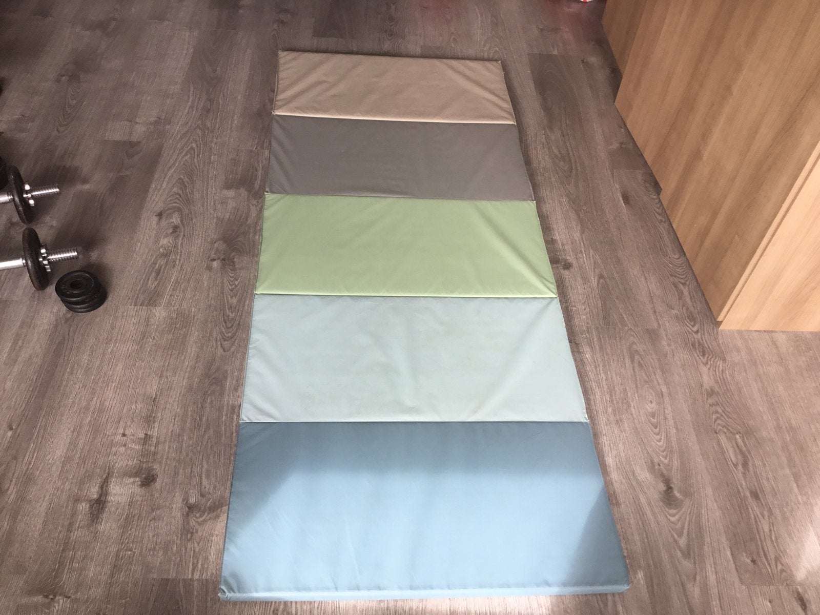 Opvouwbare fitnessmat / gymnastiekmat Ikea, Sport en Fitness, Fitnessmaterialen, Ophalen, Gebruikt, Armen, Fitnessmat