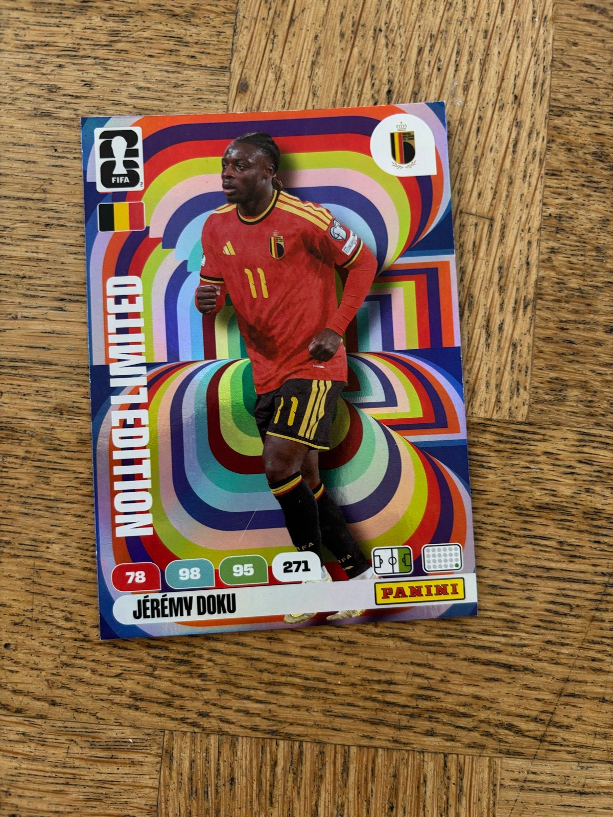 FIFA World Cup 2026 Adrenalyn XL Jérémy Doku Limited Edition, Verzamelen, Ophalen of Verzenden, Zo goed als nieuw, Buitenlandse clubs