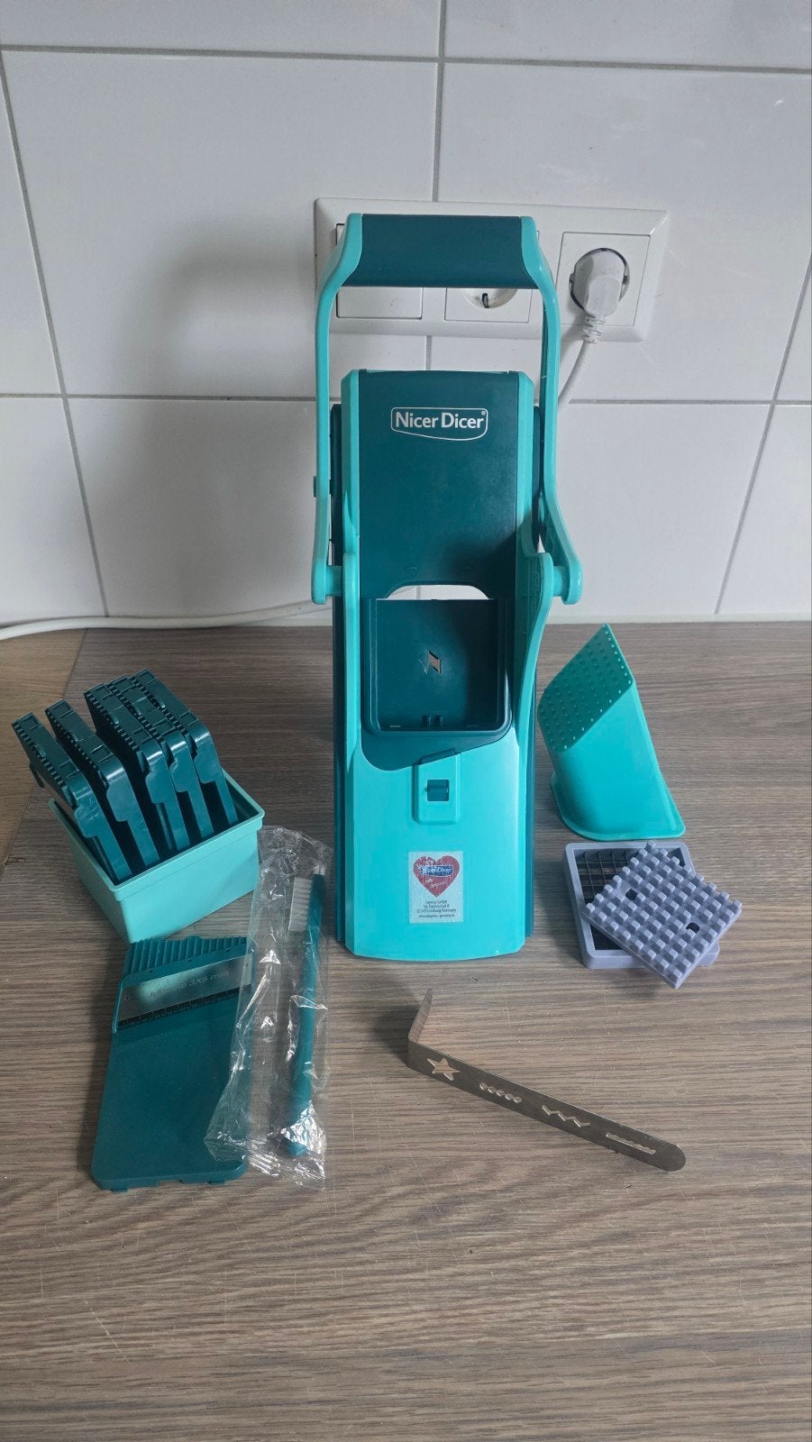 Nicer Dicer, Groen, Kunststof, Ophalen of Verzenden, Zo goed als nieuw