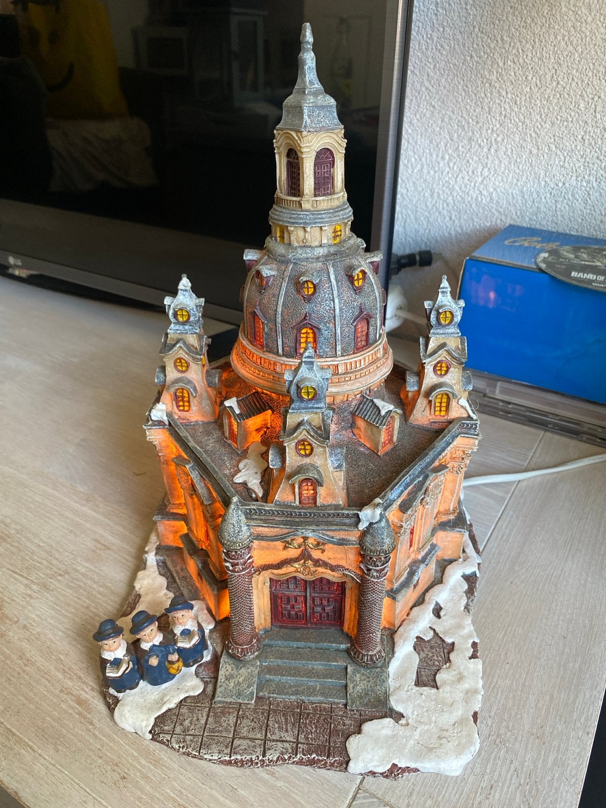 Kerstkerk voor kerstdorp met verlichting, Diversen, Ophalen of Verzenden, Zo goed als nieuw