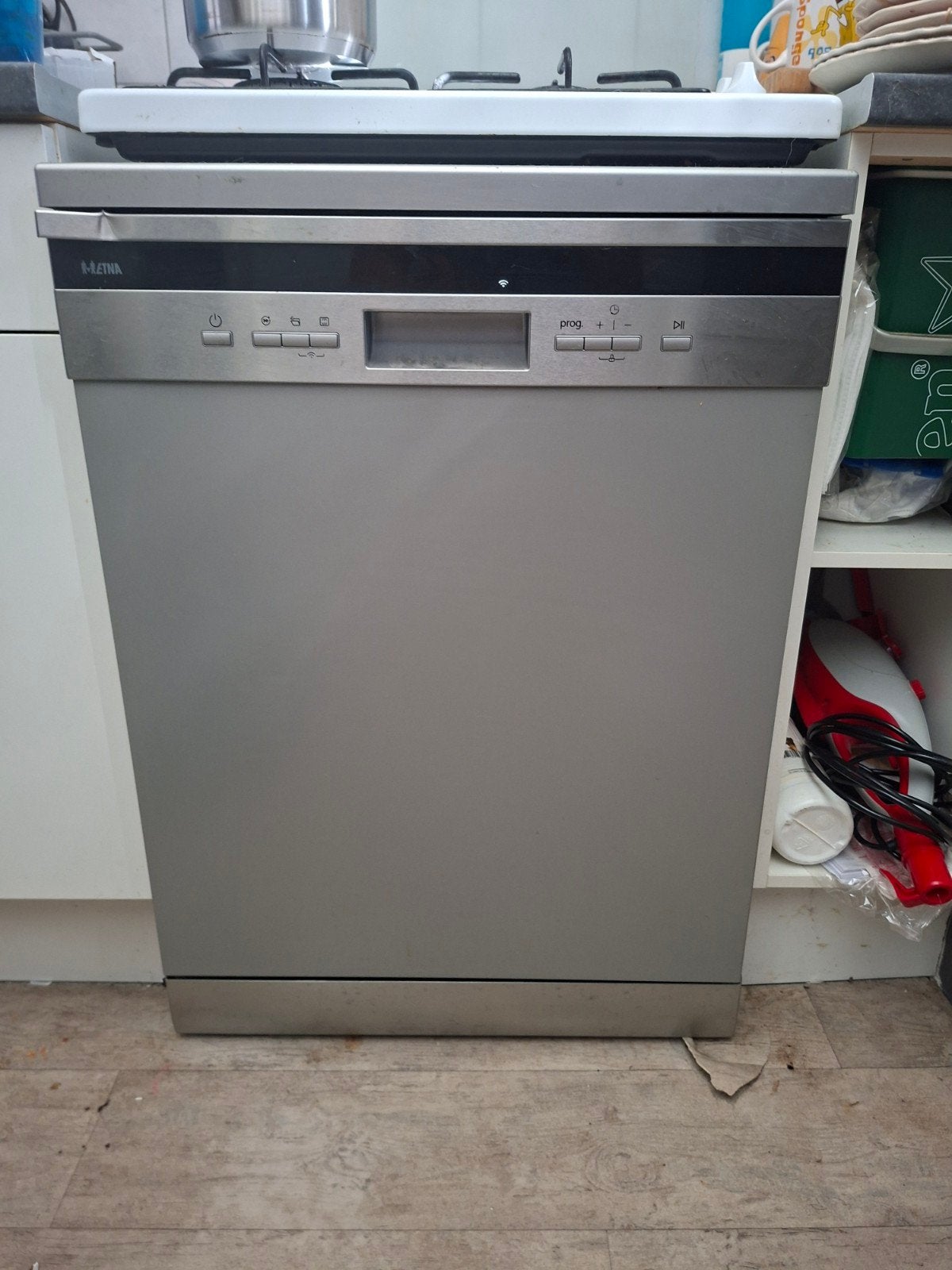 Etna VWV243RVS Vaatwasser - 3 jaar oud, Ophalen, Gebruikt, 60 cm of meer, Eco programma