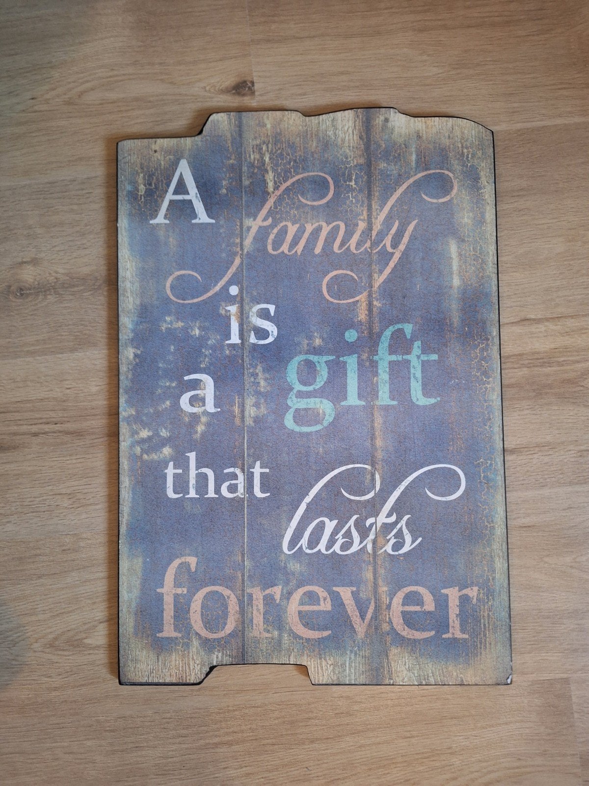 Schilderij moderne tekst familie wandbord decoratie wanddeco, Tekstbord, Ophalen, Zo goed als nieuw, Hout