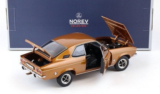 Opel A Manta Coupe 1970 Bruin Metallic 1-18 Norev, Auto, Norev, Ophalen of Verzenden, Norev