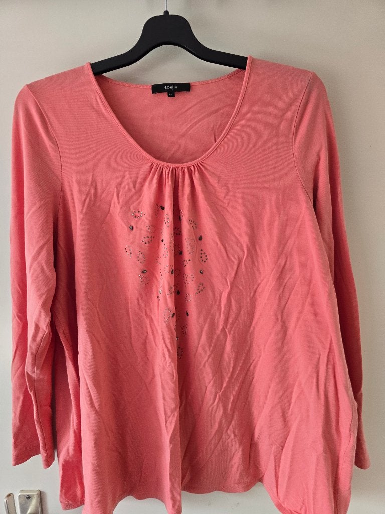 Perzikkleurige Top, Bonita, maat XXL, Maat 46/48 (XL) of groter, Ophalen of Verzenden, Zo goed als nieuw, Lange mouw