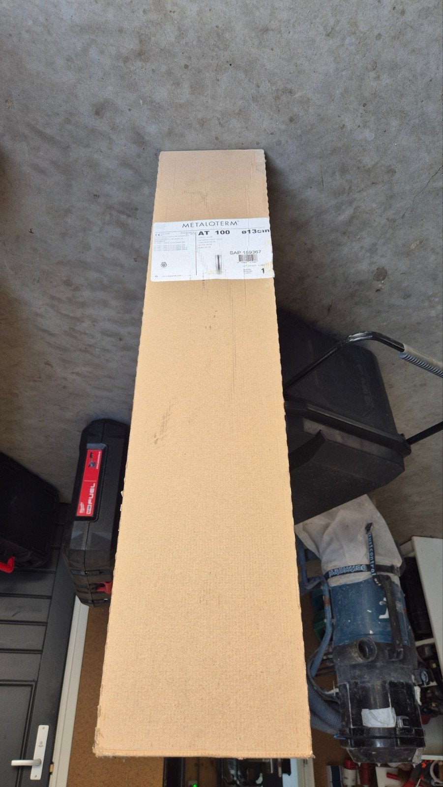 Metaloterm AT 100 Afvoerbuis Ø13cm 100cm, Ophalen, Nieuw, Afzuiger
