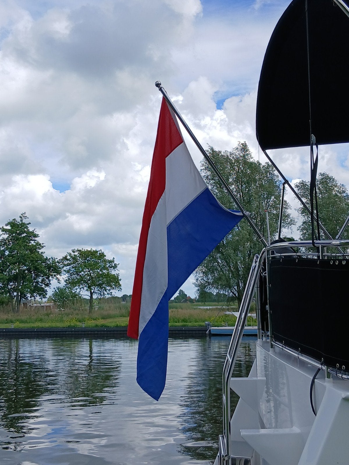 Rvs vlaggenstok met vlag, Diversen, Vlaggen en Wimpels, Ophalen of Verzenden