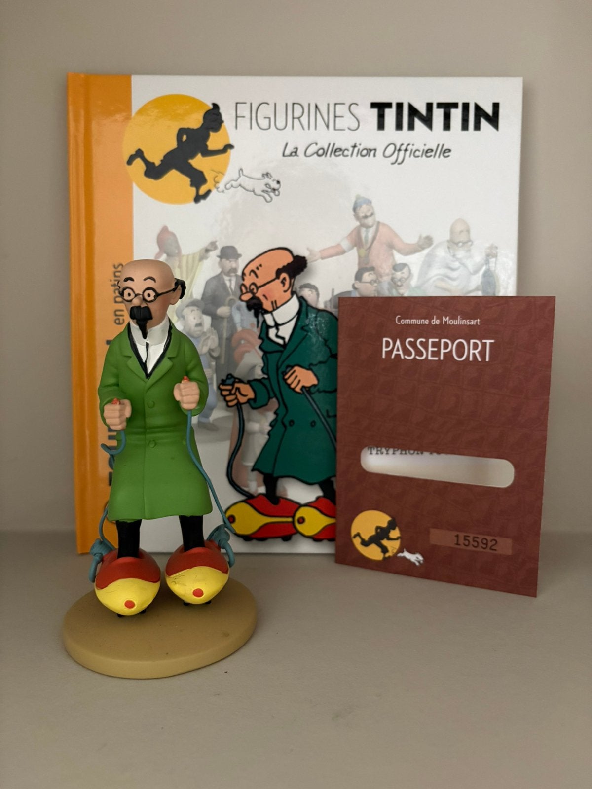 Kuifje/Tintin beeld Zonnebloem Rolschaatsen Moulinsart, Ophalen of Verzenden, Kuifje, Zo goed als nieuw, Beeldje of Figuurtje