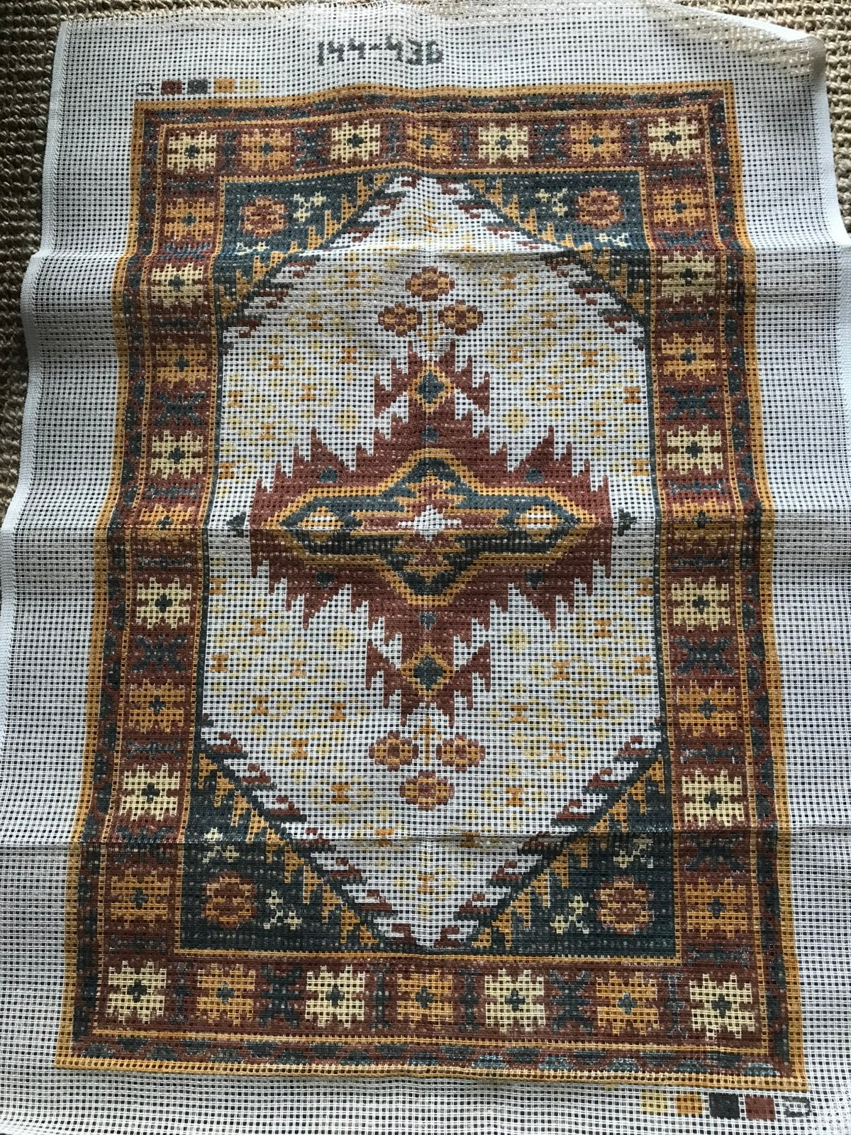 Voorbedrukt Smyrna stramien tapijt vloerkleed 63 x 98 cm, Ophalen of Verzenden, Nieuw, Overige typen