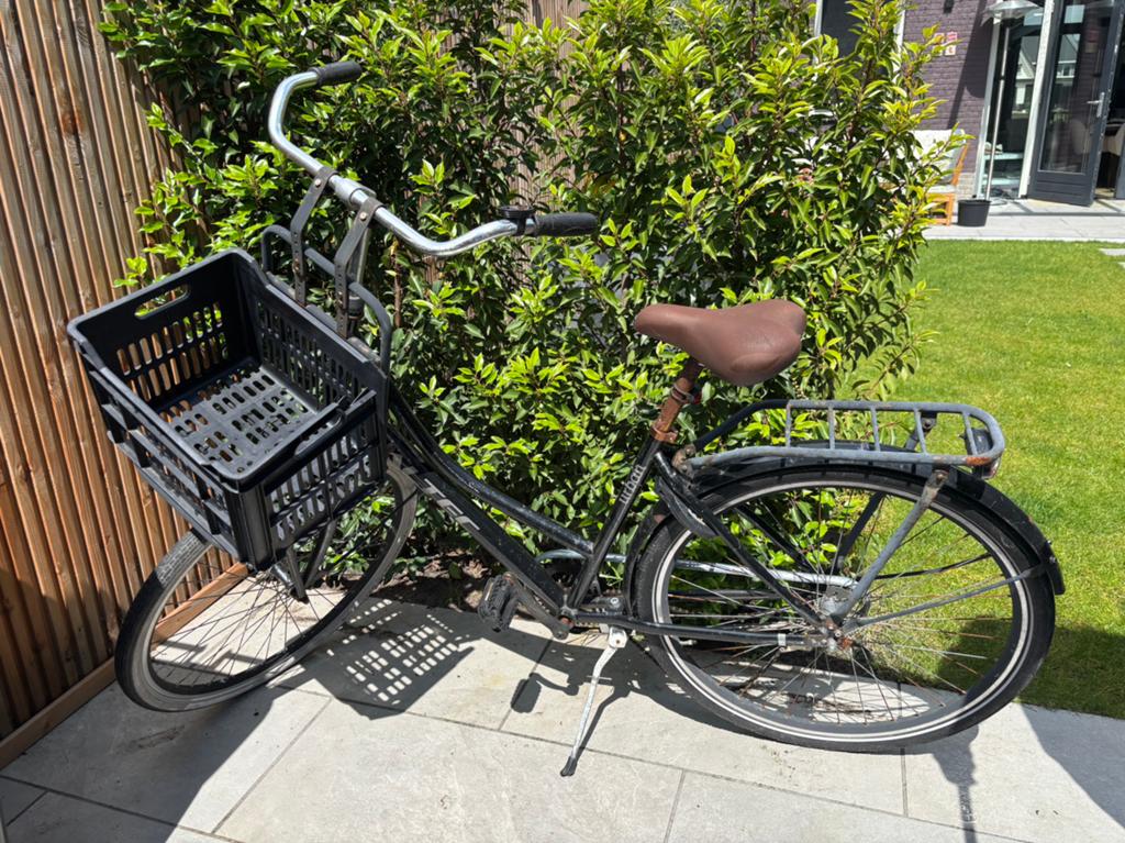 Stations fiets: Altec 28 inch, Fietsen en Brommers, Fietsen | Dames | Damesfietsen, Terugtraprem, Gebruikt, 50 tot 53 cm, Ophalen