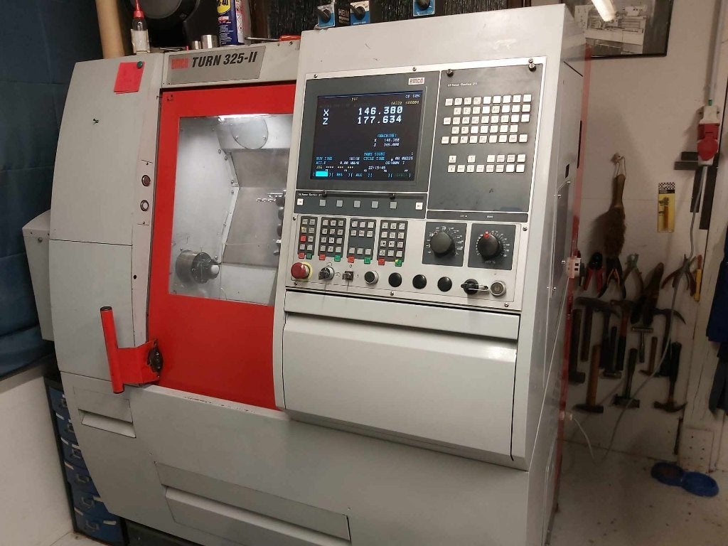 Emco CNC-draaibank, Ophalen, Zo goed als nieuw, Metaaldraaibank, Minder dan 500 mm