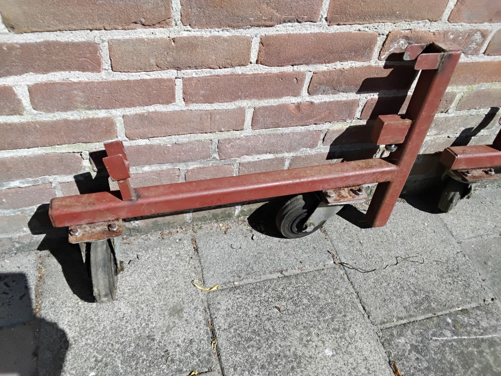 ijzeren beugels vouwwagen Jamet Arizona op zijkant opbergen, Ophalen, Gebruikt
