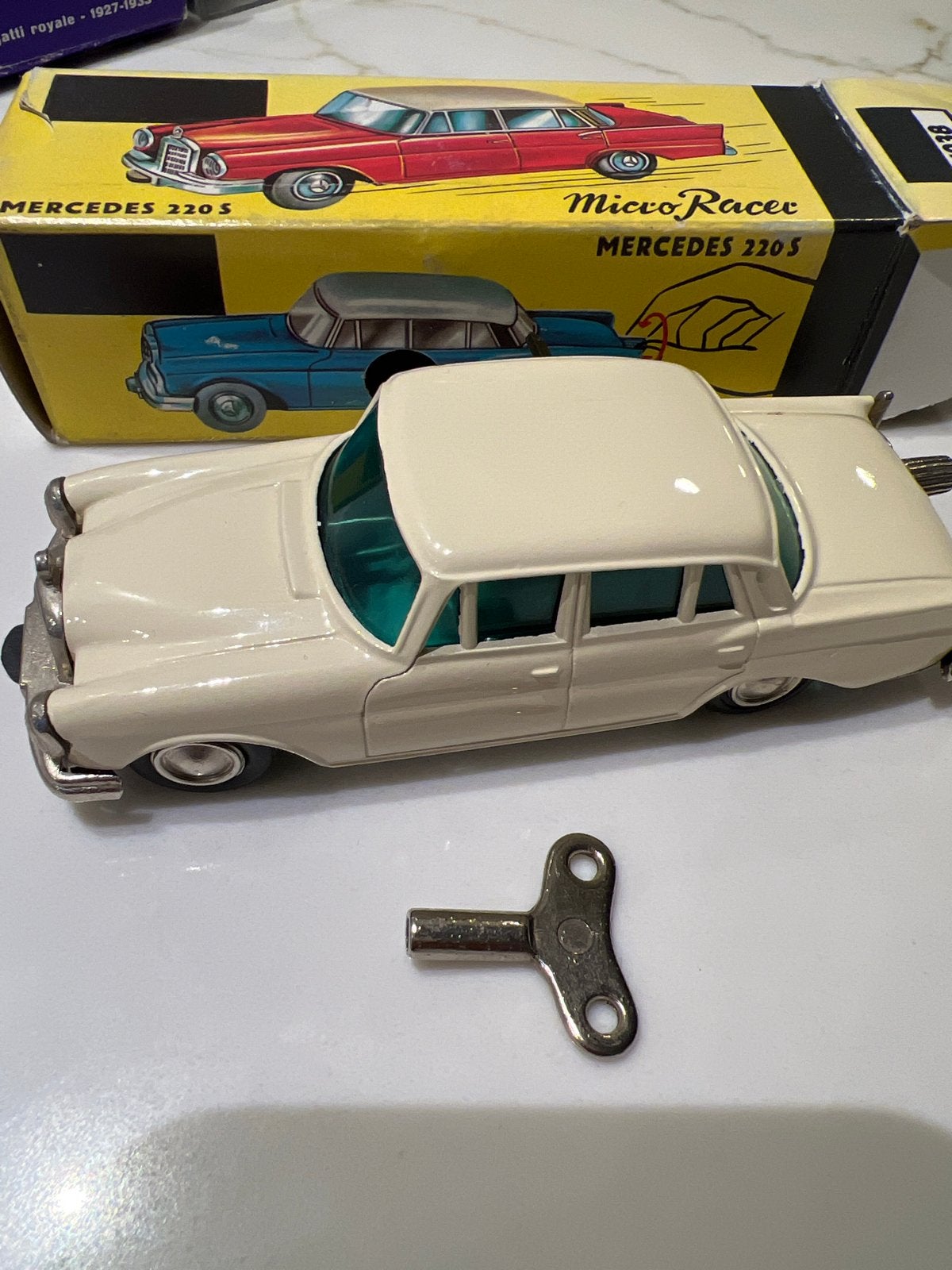 Micro Racer Mercedes 220 S - Vintage Opwindauto, Verzenden, Zo goed als nieuw
