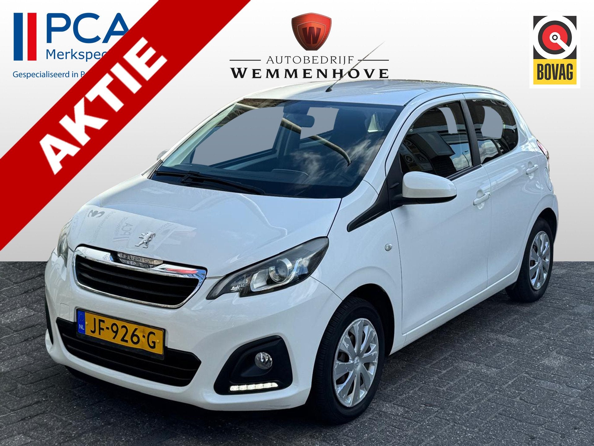 Peugeot 108 1.0 e-VTi Active 5-Deurs/Airco/Mistl (bj 2016), Voorwielaandrijving, Stof, Gebruikt, 4 stoelen