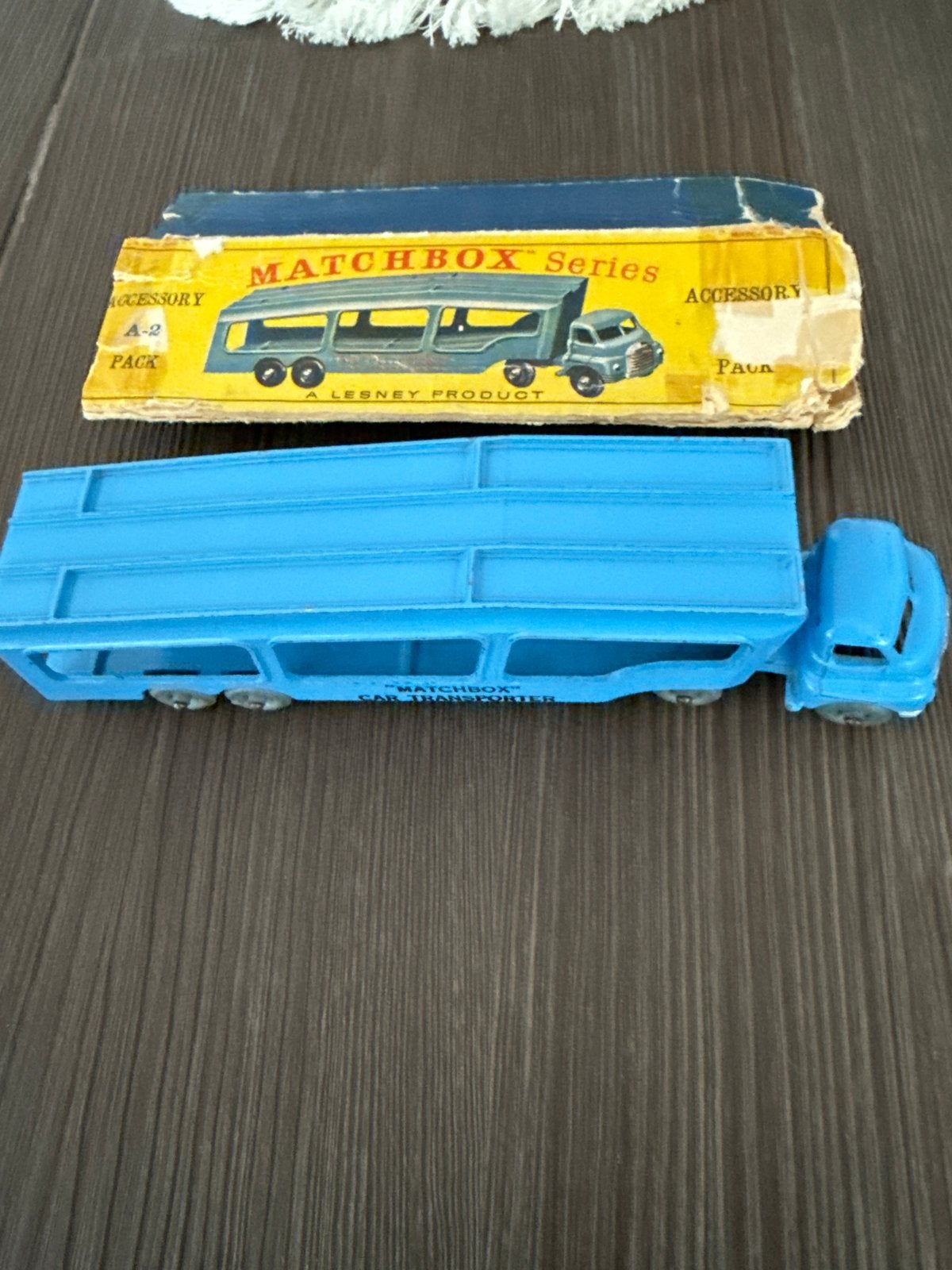 Vintage Matchbox Car Transporter A-2 met originele doos, Ophalen of Verzenden, Gebruikt
