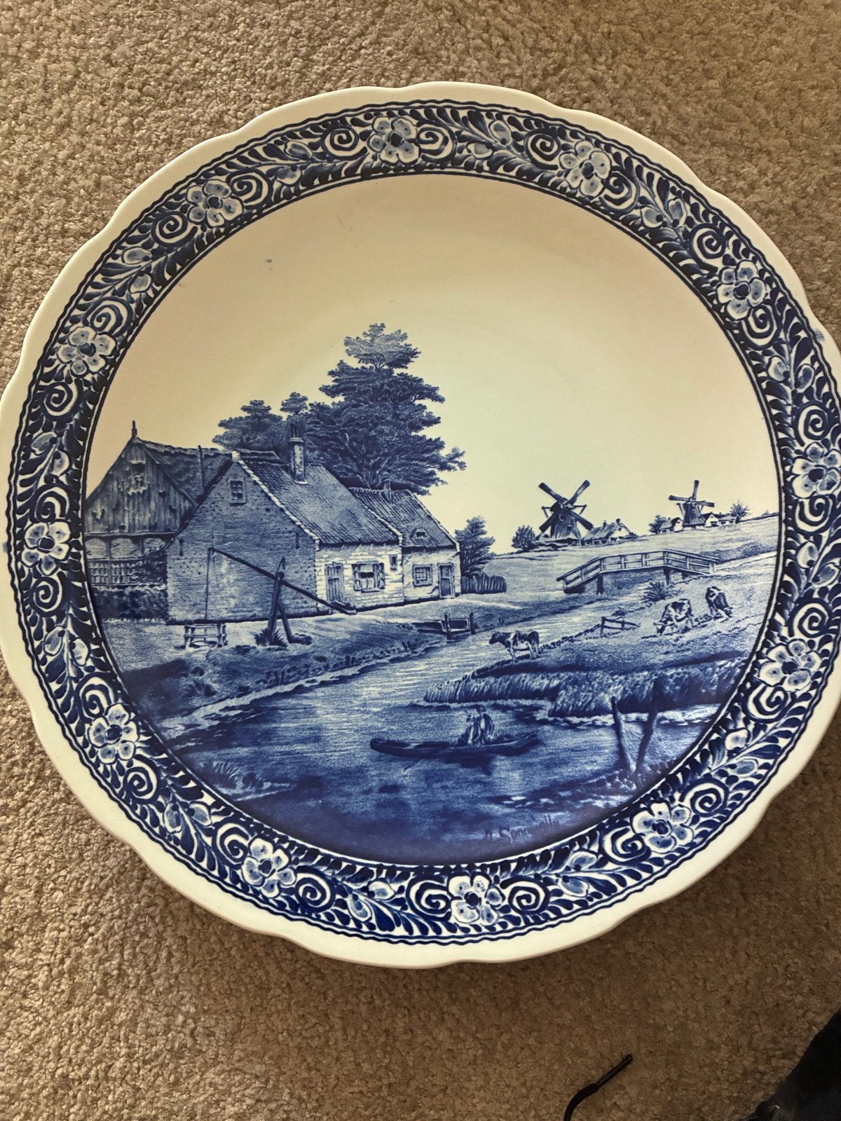 Delfts Blauw Wandbord - Boch België, Ophalen of Verzenden
