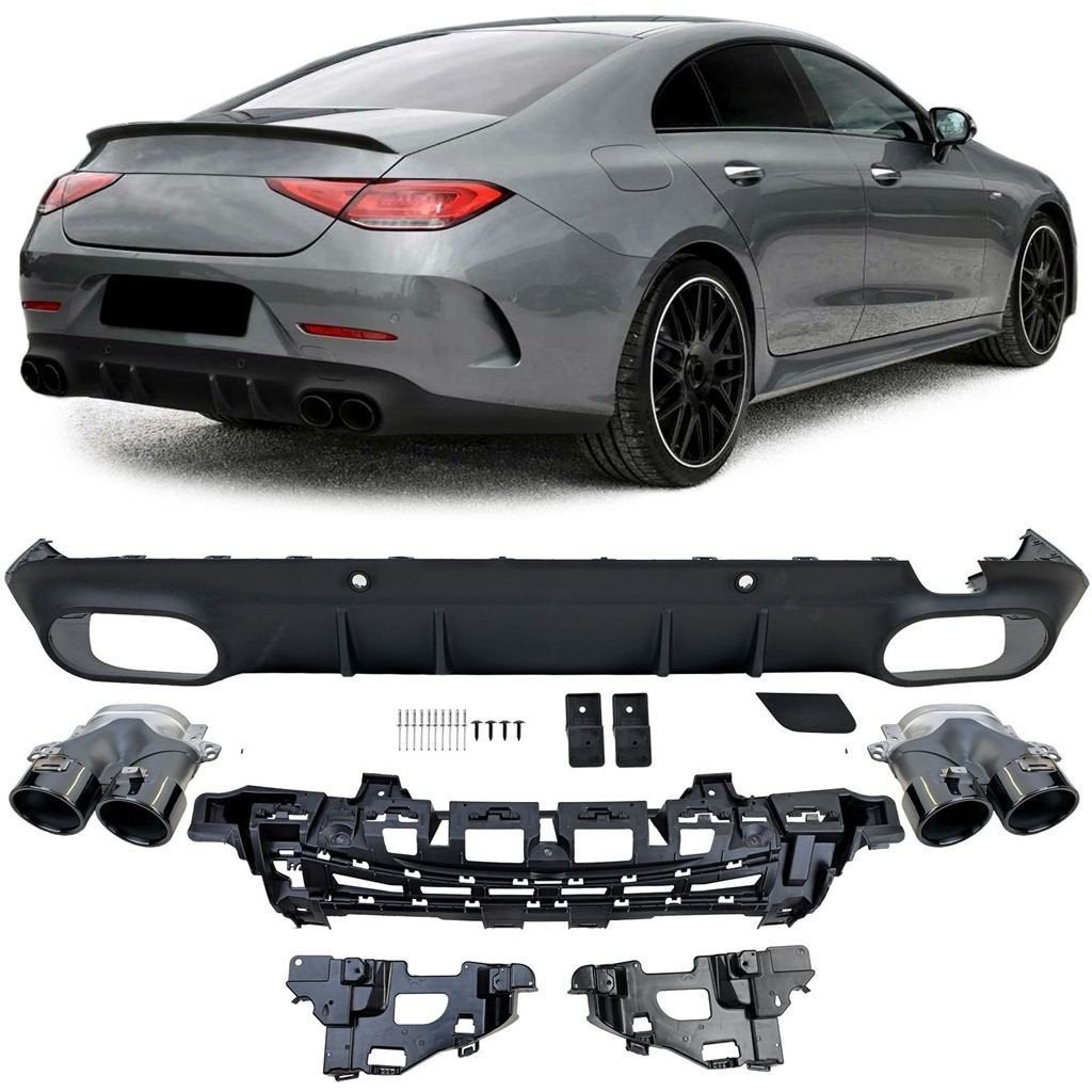 Diffuser + Uitlaat AMG Look Voor Mercedes CLS C257, Verzenden, Automotive Parts, A.parts@hotmail.nl, Trasmolenlaan 12 3447 GZ Woerden