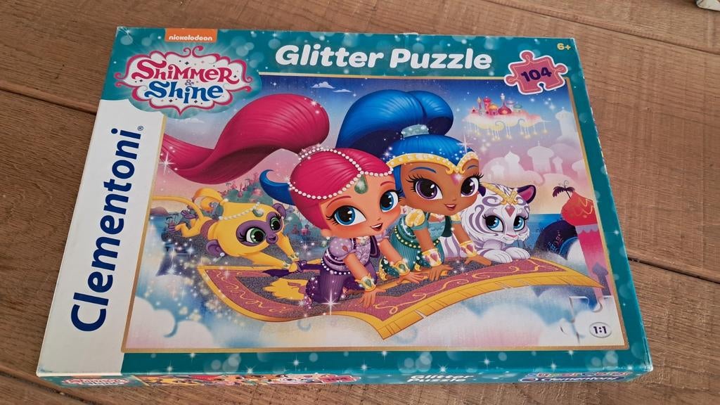 Puzzel Shimmer & Shine, 104 stukjes, Ophalen, Meer dan 50 stukjes, Zo goed als nieuw, 6 jaar of ouder