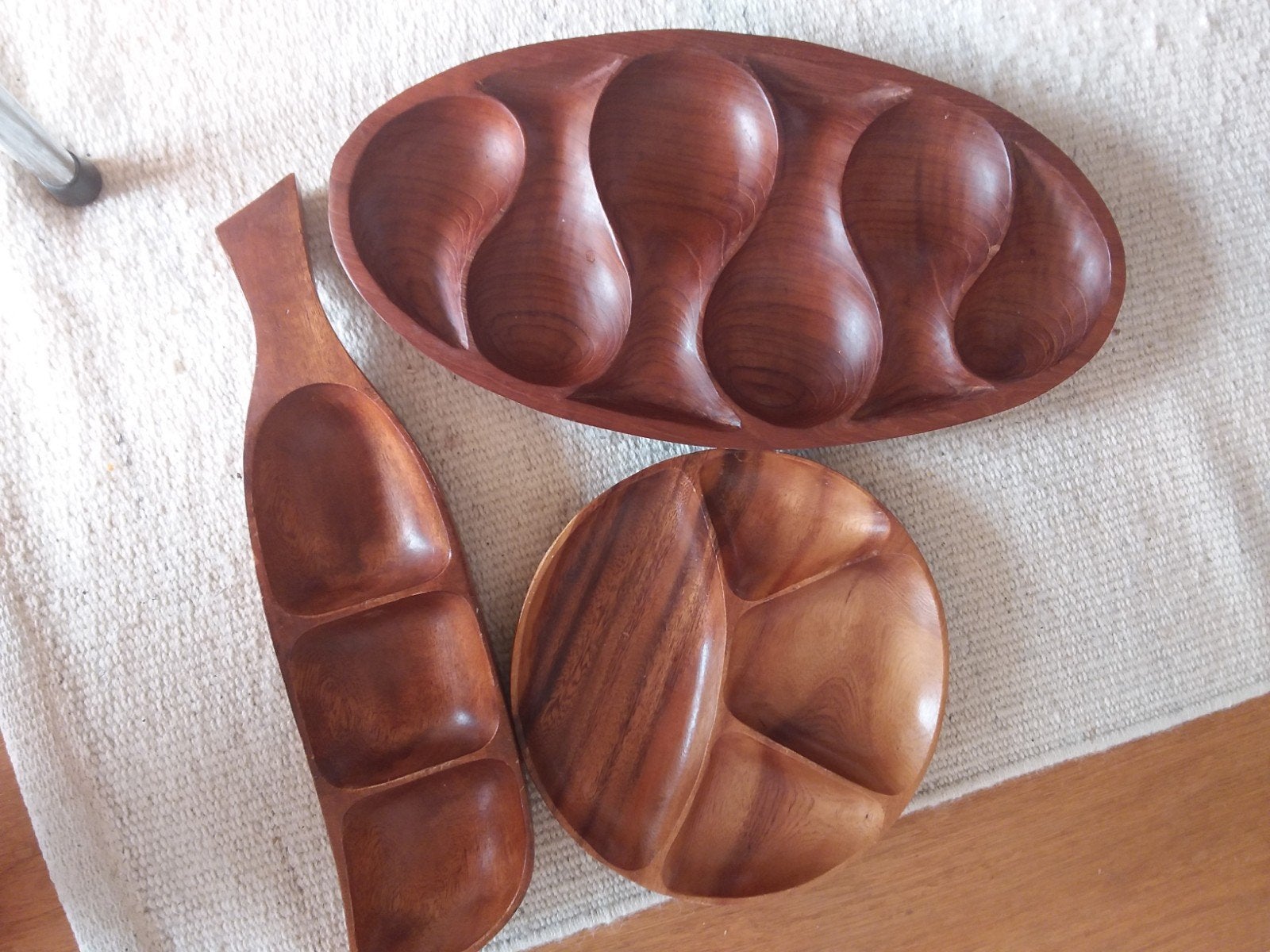 Teak design Scandinavisch schalen set, ontwerp Laur Jensen, Ophalen of Verzenden