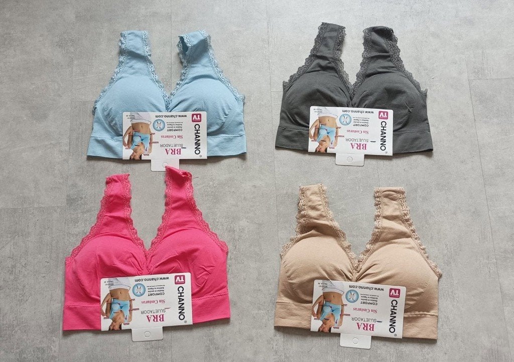 CHANNO comfort Bra kant Naadloos Met uitneembare kussentjes, Ophalen of Verzenden, BH