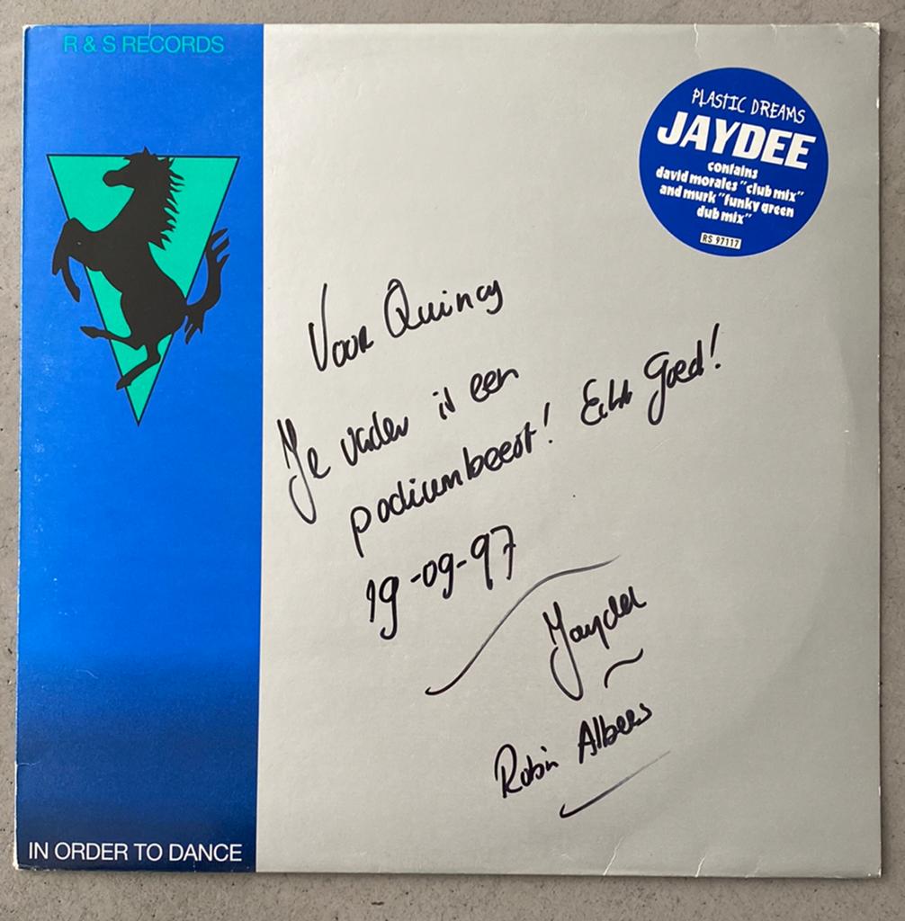 Jaydee - Plastic Dreams (Revisited) gesigneerd Robin Albers, Ophalen of Verzenden, Zo goed als nieuw, 12 inch, Dance Populair