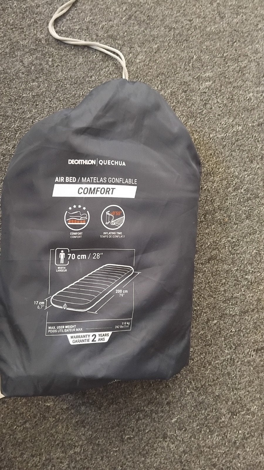 Decathlon Quechua Luchtbed, Ophalen of Verzenden, Zo goed als nieuw, 1-persoons